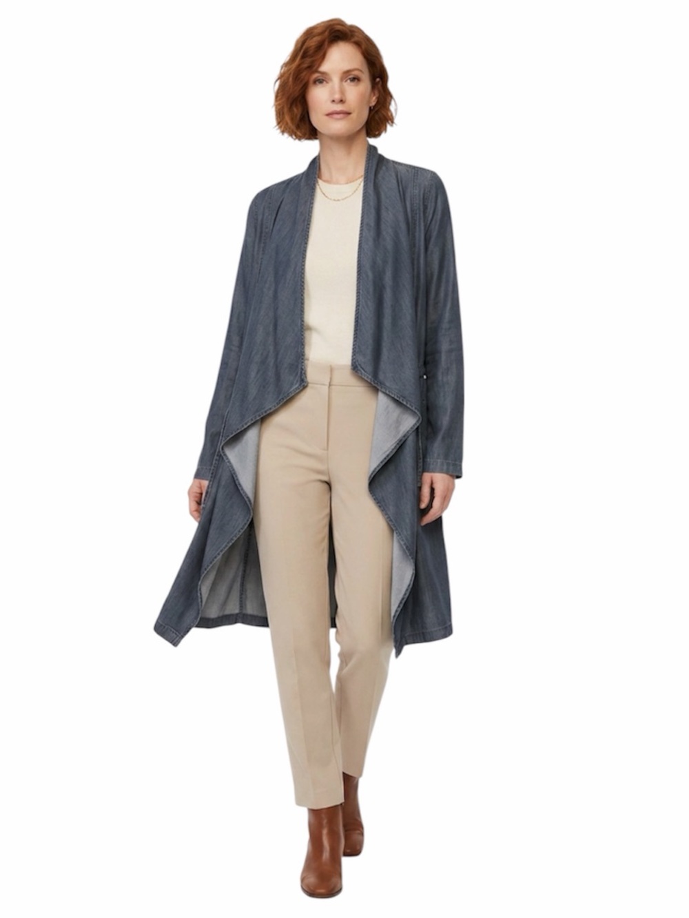 Dex ($150) Light Tencel Trench Jacket - PTP 21